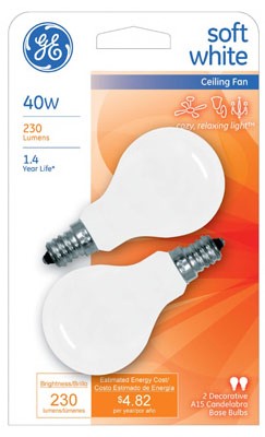 BULB 40W SFT WHT A15 CAC
