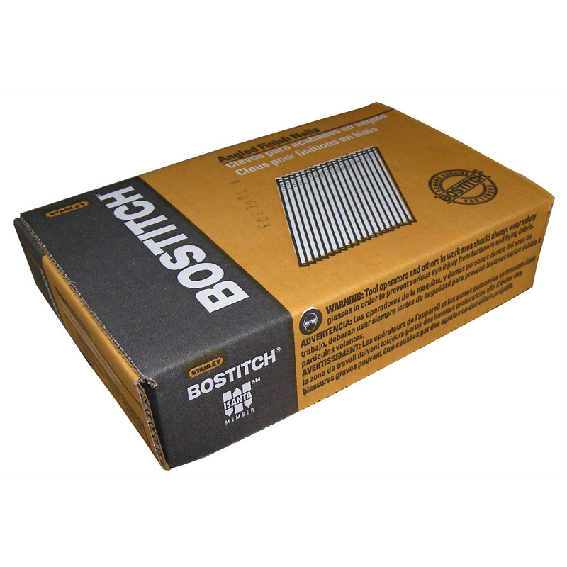 Bostitch 1-1/2 in. L X 15 Ga. Angled Strip Coated Finish Nails 25 Deg 3655 Pk