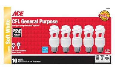 Pk/5 X 7: Ace Cfl Bulb (76429)
