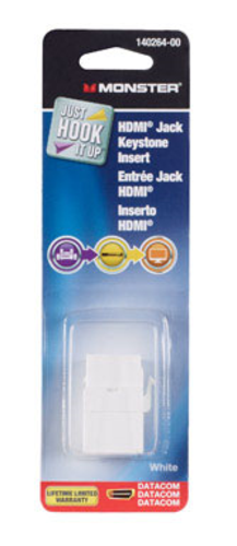 Monster Just Hook It up 0 Ft. L Keystone Insert HDMI