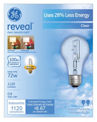 BULB HAL REV 72W CLR 2PK
