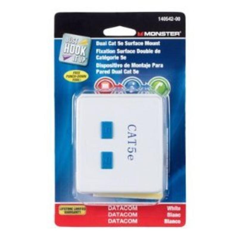 [3398542] Monster Just Hook It up 0 Ft. L Surface Mount Housing CAT 5E
