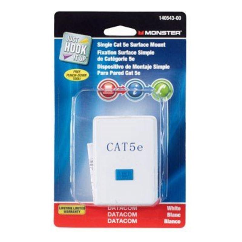 Monster Just Hook It up 0 Ft. L Surface Mount Housing CAT 5E