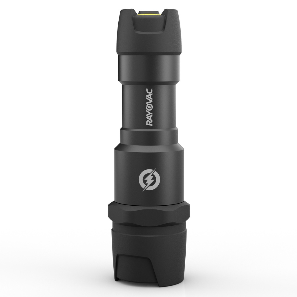 Rayovac 3 AAA Batteries Virtually Indestructible LED Flashlight - Black - ROVDIY3AAA1