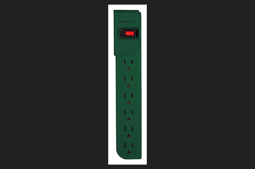 [3492436] Monster 6outstpgrn Just Power It up 6 Outlets Power Strip, Green