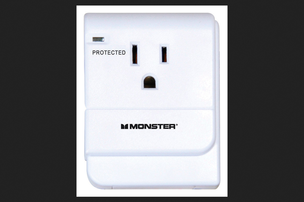 Monster Just Power It up 1 Outlets Surge Tap White