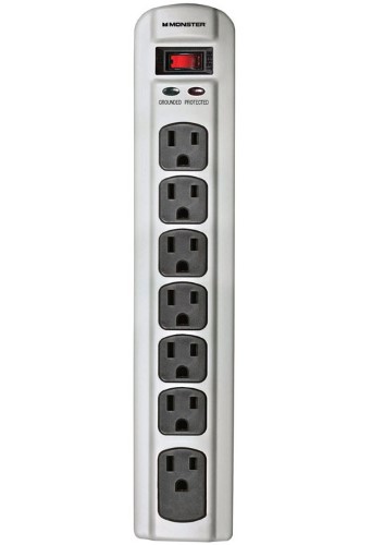 Monster 7outsrggry Just Power It up 7 Outlets Surge Protector, 120 Volts