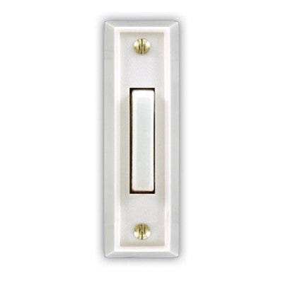 Heath Zenith White Plastic Wired Pushbutton Doorbell