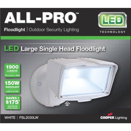 Eaton Lighting ALL-PRO FSL2030LW Flood Light LED Lamp 120 V 1900 Lumens