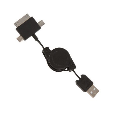 GetPower 3 Ft. L 3-Way Charging Cable