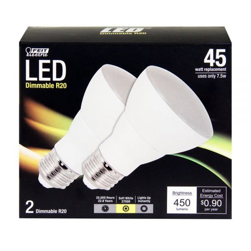 Feit Electric R20DM/927CA/2 LED Light Bulb  5 Watts  120 Volt