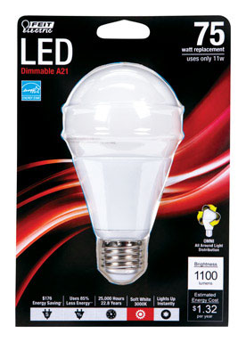 Feit Electric BPOM75/830/LED A21 3000k Dimmable LED  75W
