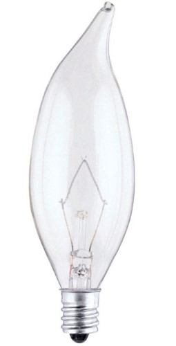 Westinghouse 40 W CA9 Decorative Incandescent Bulb E12 (Candelabra) White 25 Pk