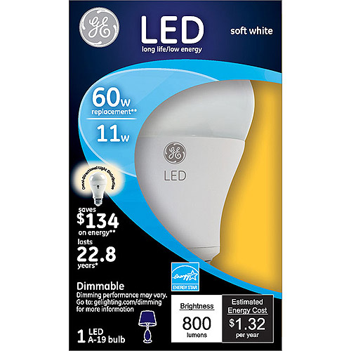 GE Lighting 11 Watt Soft White Omni Directional LED Bulb  800 Lumens