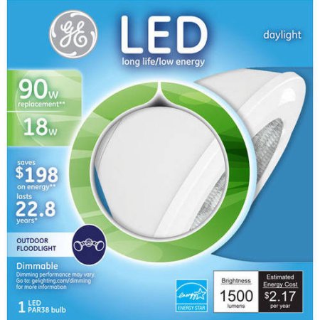 LED Lamp, PAR38, 18W, 5000K, 40deg., E26
