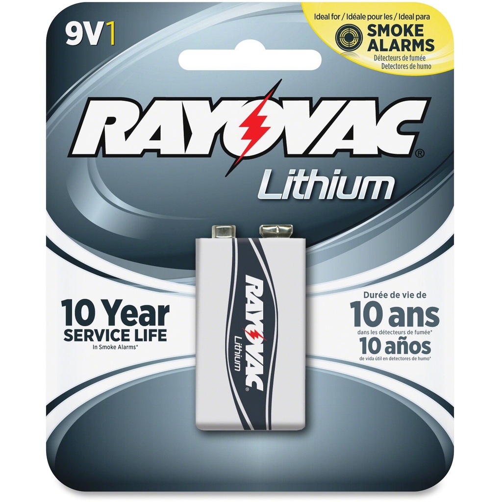[3563319] Rayovac 9-Volt Lithium Batteries 1 Pk Carded