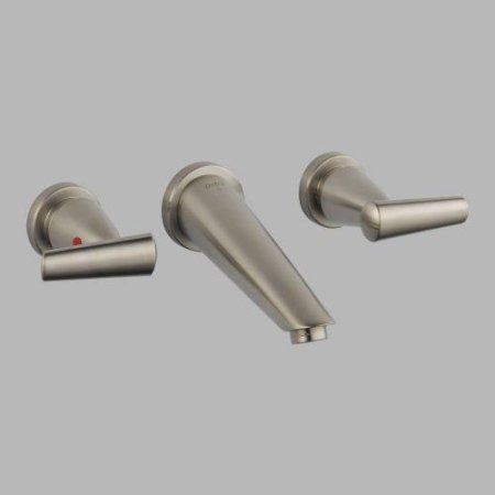 Delta-3582lf-sswl Rizu, 2 Handle Wall-mount Lavatory Faucet, Stainless