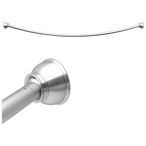 [366001855] Gatco 825 42" - 72"Adjustable Curved Shower Rod Satin Nickel Bath and Shower Accessories Shower Accessories Curtain Rods