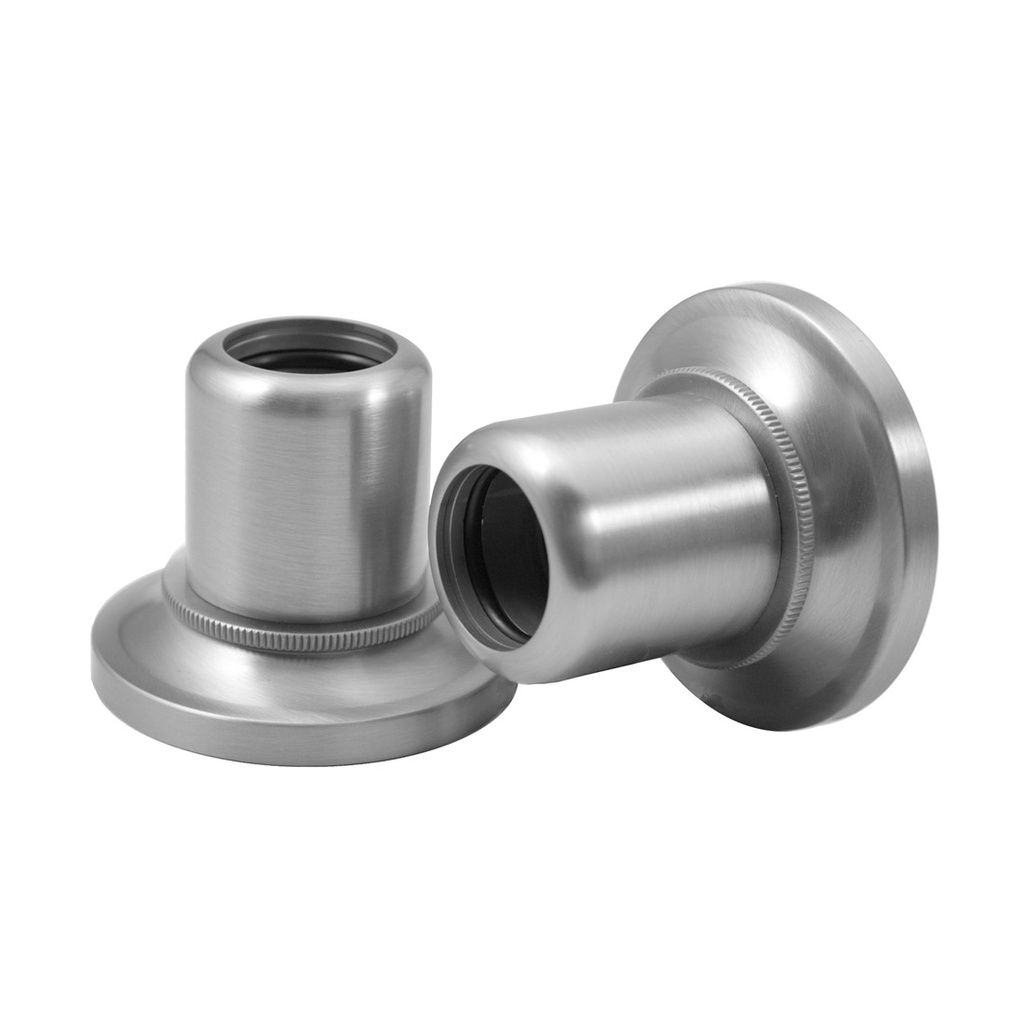 Tiara Shower Wall Flange Pair  Satin Nickel