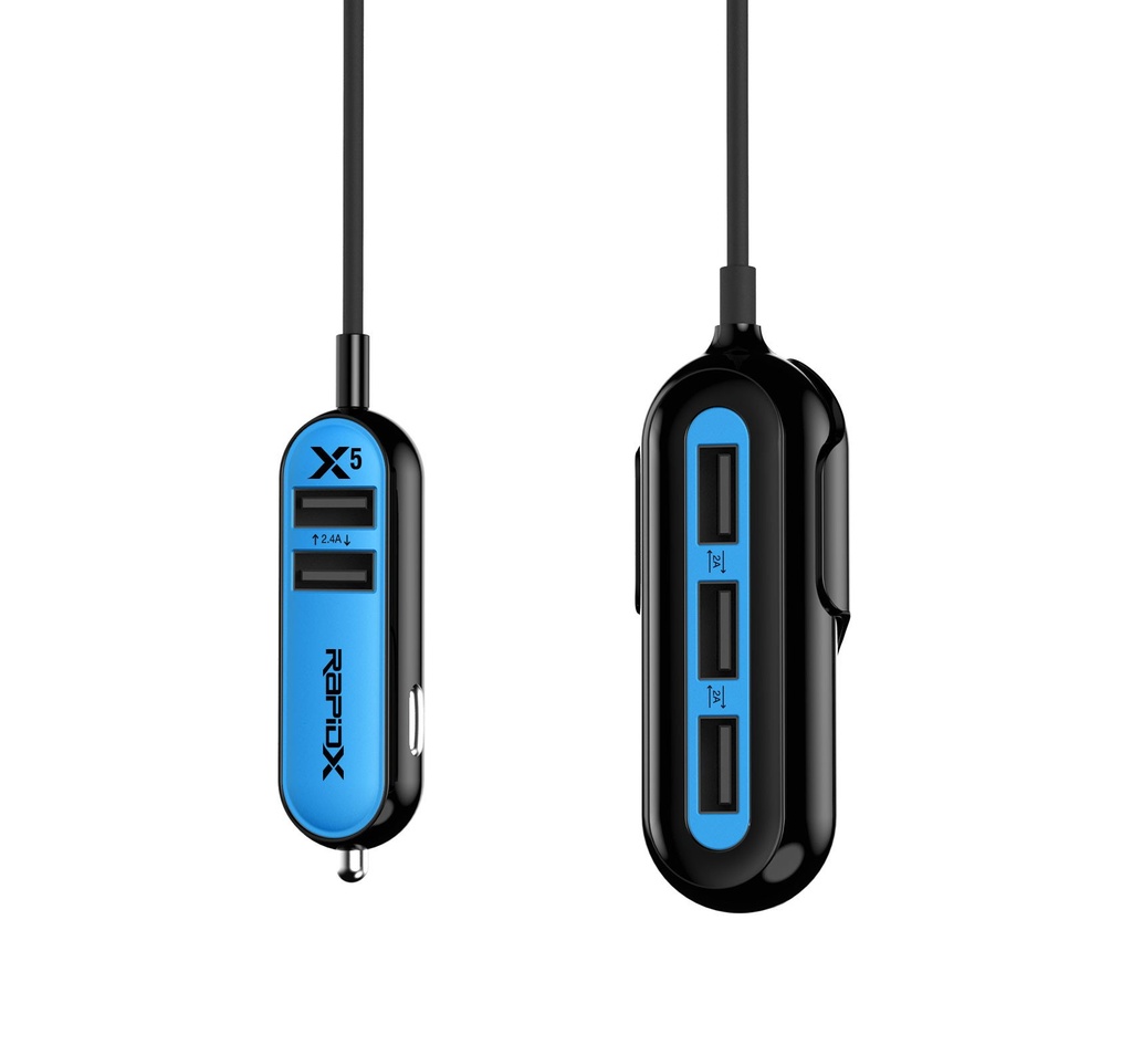 [3789955] RapidX X5 5 USB Car Charger