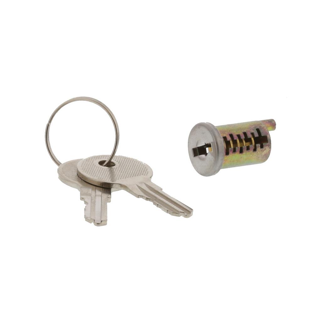 ULTRA HARDWARE 1 in. Patio Door Key Plug in Chrome, Clear