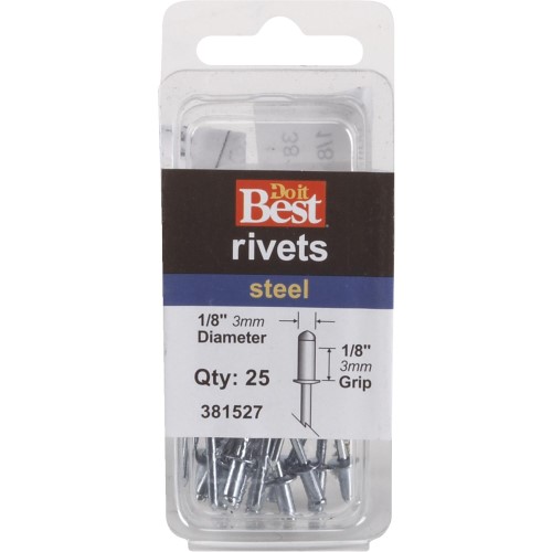 1/8" X 1/8" Stl Rivet Do It Best Misc. Chisels 381527 009326315997