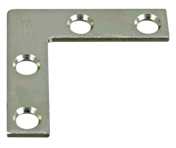 117BC 1-1/2" X 3/8" Flat Corner Brace - Zinc Plated