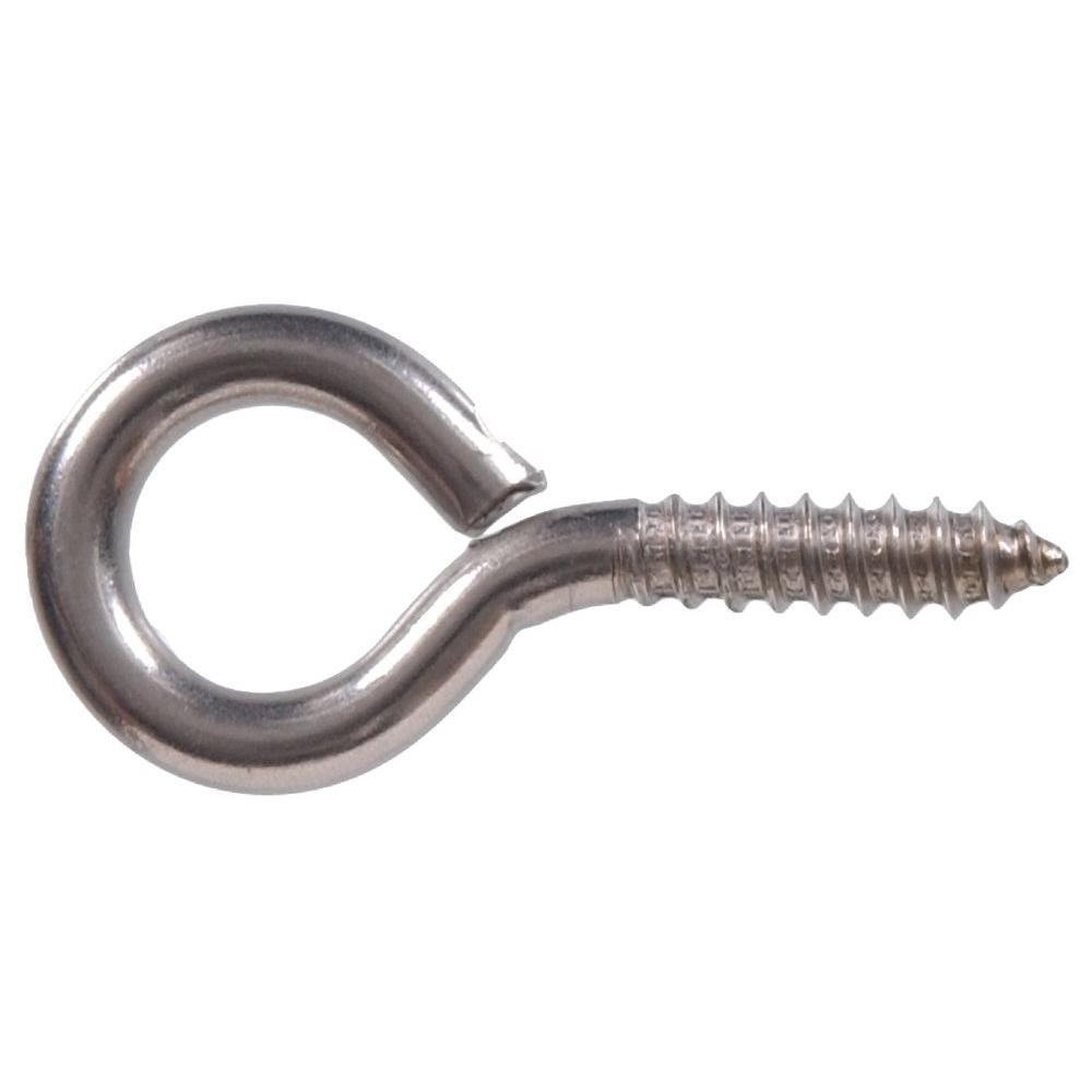 [382008030] 4-1/2 in. Stainless-Steel Screw Eyes Lag Thread (5-Pack)