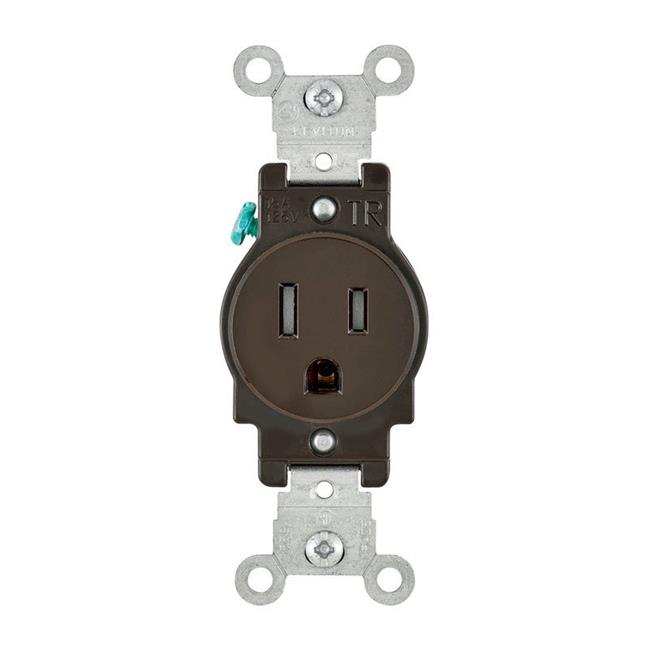 SINGLE TR OUTLET15A BRWN
