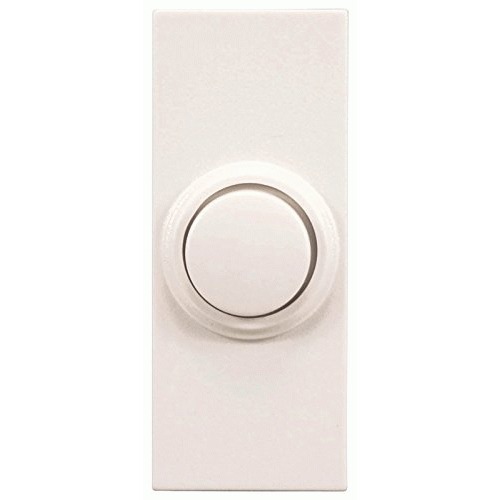 Heath Zenith White Plastic Wireless Pushbutton Doorbell
