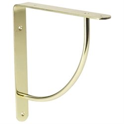 [384000977] Lido Designs Lb-02-8154 Polished Brass Clear Coat Lido Euro Shelf Bracket