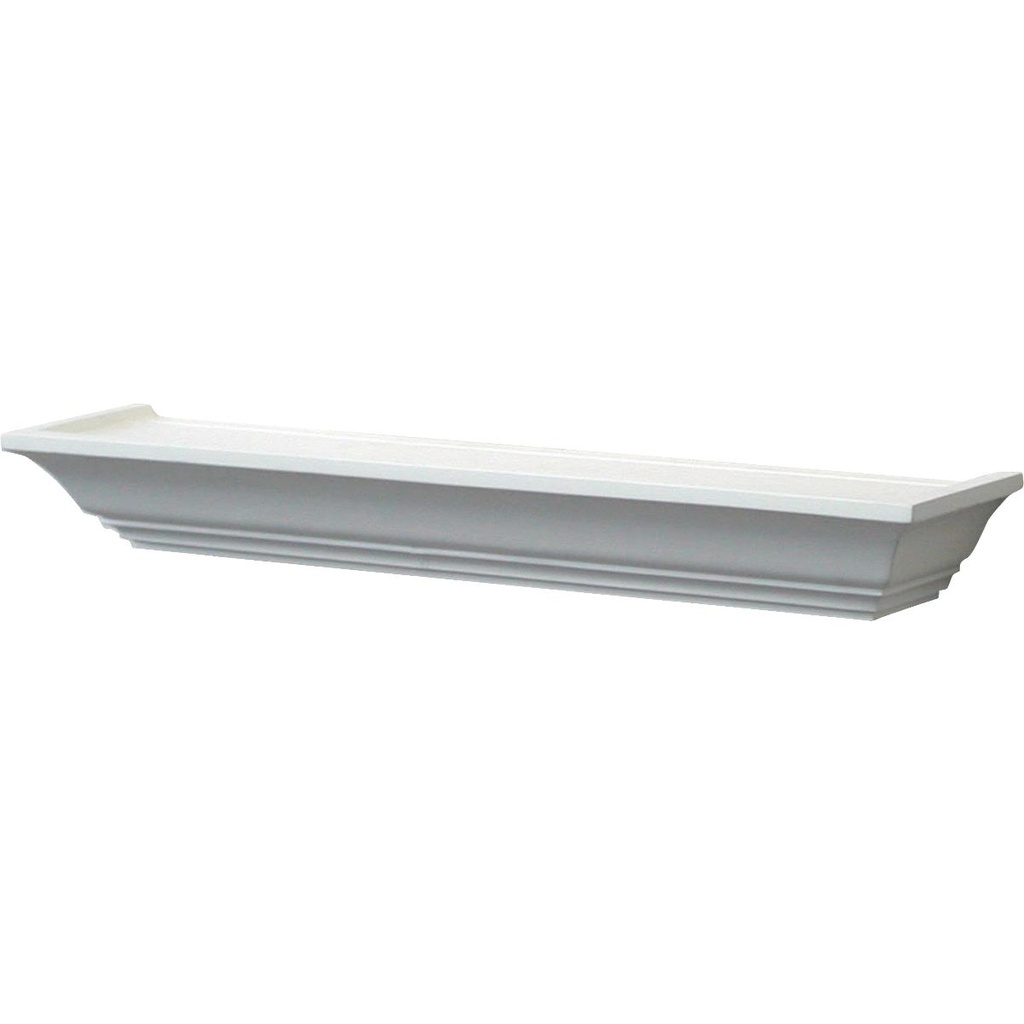 [384014768] John Sterling Corp 24 in. White Mantel Decorative Shelf 0149-24WT