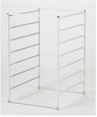 29 in. H X 17.8 in. W White Steel Wide Mesh Wire Basket