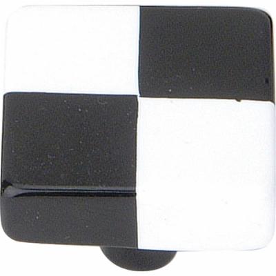 Atlas Homewares Oversized 1 3/4 Length Square Knob Ceramic in Brown/White, Size 1.75 W in | Wayfair 3118