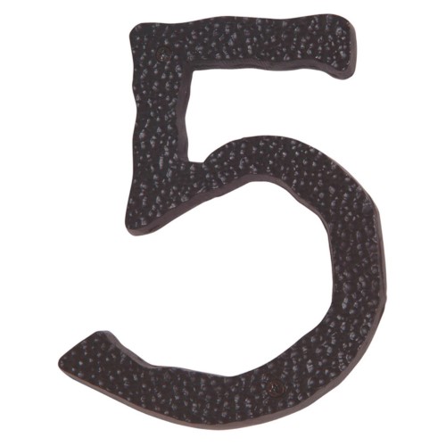 Atlas Homewares HN5L Jagged Hammered Address Number 5 Aged Bronze Home Accents Address Numbers 5