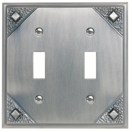 Atlas Homewares MDT Craftsman Double Toggle Switch Plates Pewter