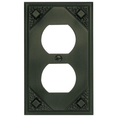 Atlas Mop-o Craftsman 4-7/8-by-2-3/4" Outlet Plate, Aged Bronze