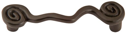 [385005611] Atlas Homewares 2163-O 3-3/4-Inch Signature Scroll Wave Pull, Aged Bronze