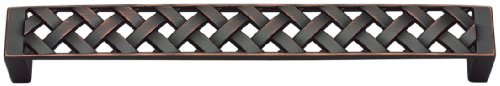 Atlas Homewares 312 Lattice 6-5/16 Inch Center to Center Handle Cabinet Pull Venetian Bronze Cabinet Hardware Pulls Handle