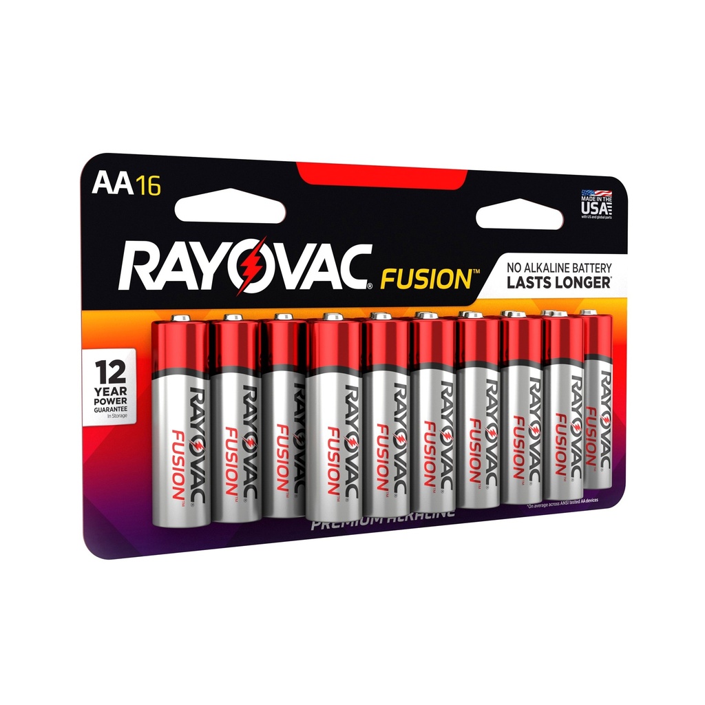 BATTERY ALKALINE AA 16PK