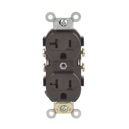 OUTLET DUPLEX BROWN 125V