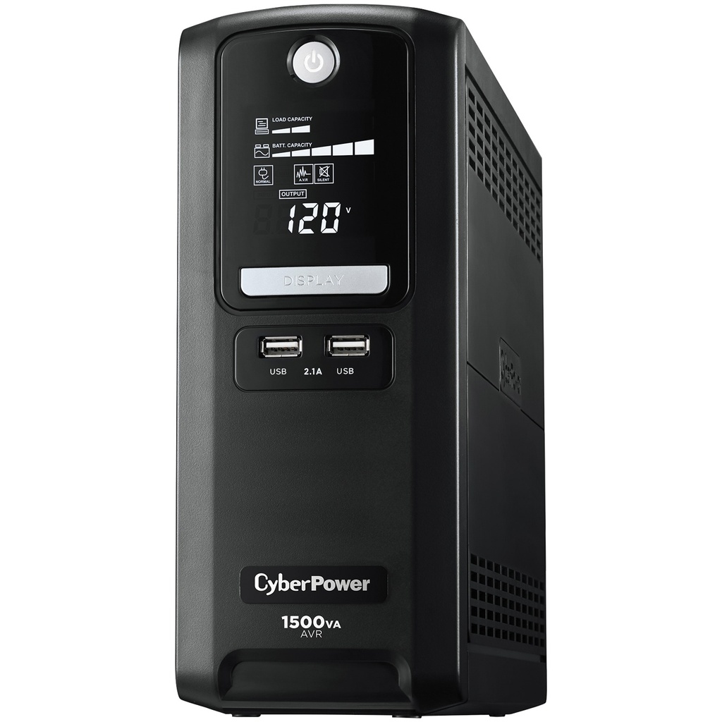 [3899648] CyberPower LX1500GU - 1500VA/900W Black Battery Backup UPS System with 10 Outlets and 6 Ft Cord