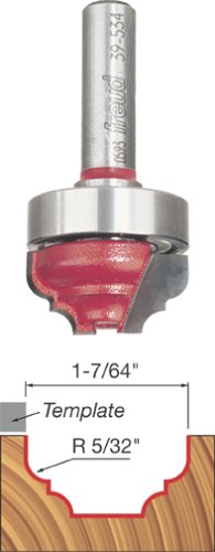 Freud 39-534 1-7/64-Inch Diameter Top Bearing Cove and Bead Groove Router Bit with 3/8-Inch Shank