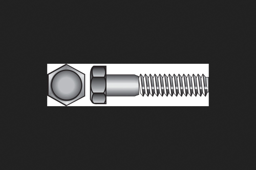 [400000345] HILLMAN 3/8 in. D X 10 in. L Zinc Plated Steel Hex Bolt 50 Pk