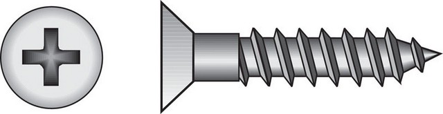 [400001597] HILLMAN No. 12 X 3-1/2 in. L Phillips Zinc-Plated Coarse Wood Screws 100 Pk