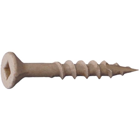 [400003290] Deck Screw, #10 X 4 in, Steel, Flat Head, Square Drive, 1000 PK