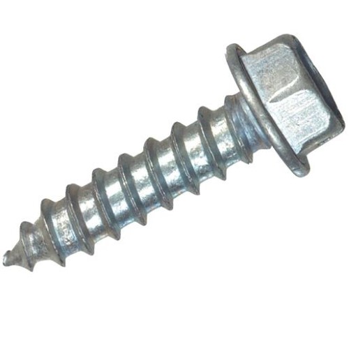 Hillman No. 6 X 1/2 in. L Slotted Hex Washer Head Zinc-Plated Steel Sheet Metal Screws 10 Pack