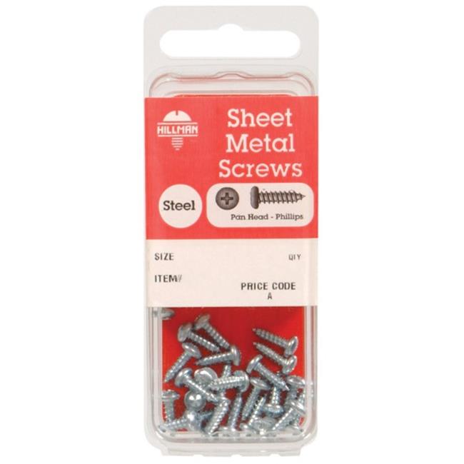 Hillman No. 10 X 1-1/2 in. L Phillips Pan Head Zinc-Plated Steel Sheet Metal Screws 6 Pack