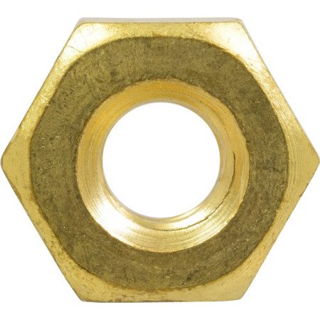 #10-32 Brass Hex Nut 6-Pack