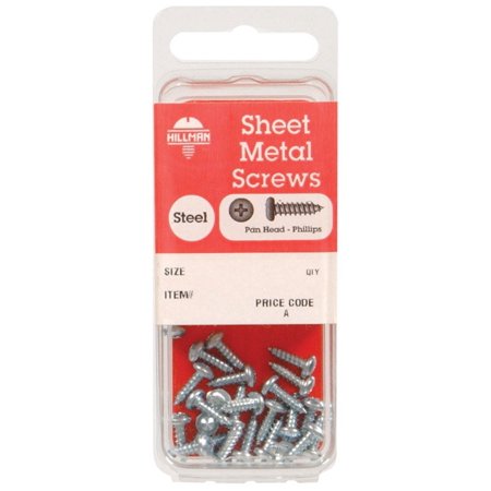 Hillman No. 4 X 1/2 in. L Phillips Pan Head Zinc-Plated Steel Sheet Metal Screws 25 Pack